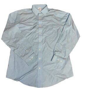 Brooks Brothers Men's Size 16-6/7 ButtonUp Regent Shirt Red/blue Stripe Non Iron